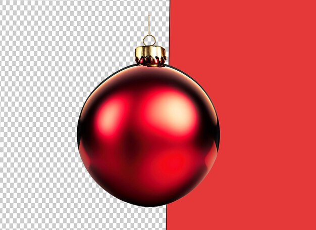 PSD bola de natal vermelha