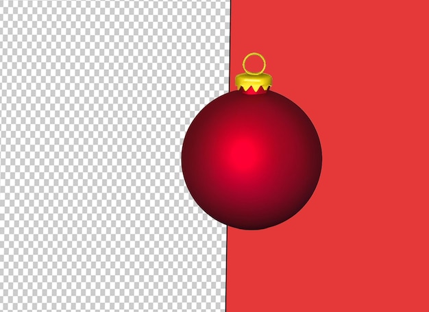 PSD bola de natal vermelha