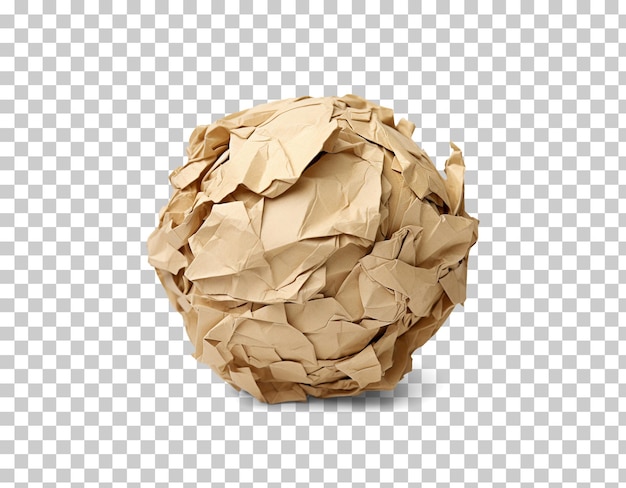 PSD bola de papel amassada isolada em fundo transparente png psd