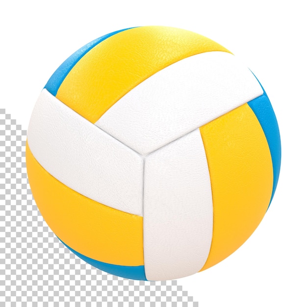 PSD bola de voleibol azul cor amarela renderização 3d