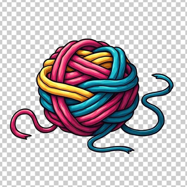 PSD bola de hilo de colores
