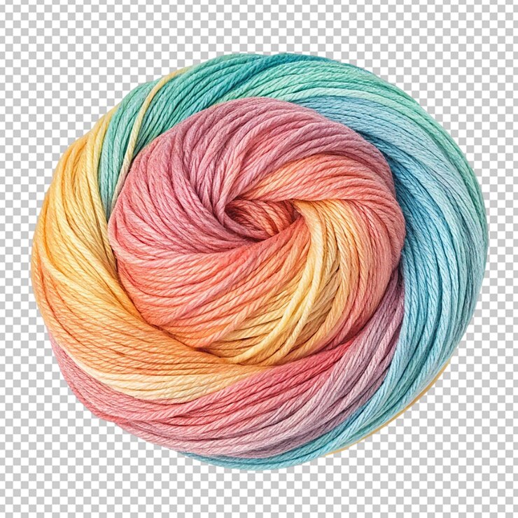 PSD bola de hilo de sombra de arco iris