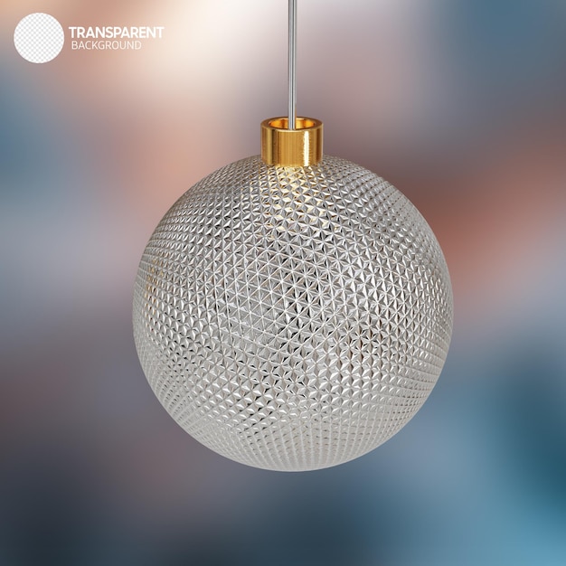 Bola de juguete de árbol de Navidad plateada