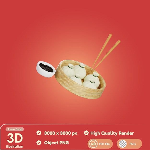 bola de masa hervida 3d