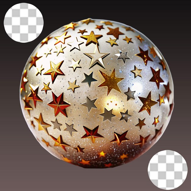 PSD bola de navidad 3d renderizado en fondo transparente