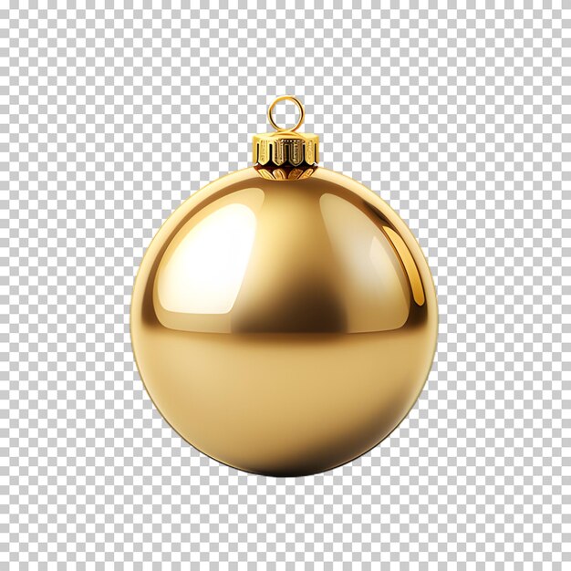 Bola de navidad en 3d sobre un fondo transparente