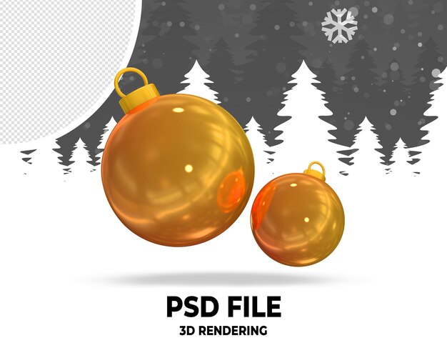 PSD bola de navidad 3d