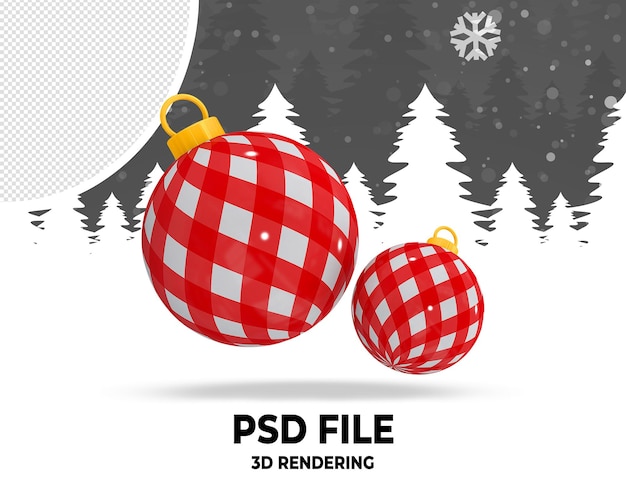 PSD bola de navidad 3d