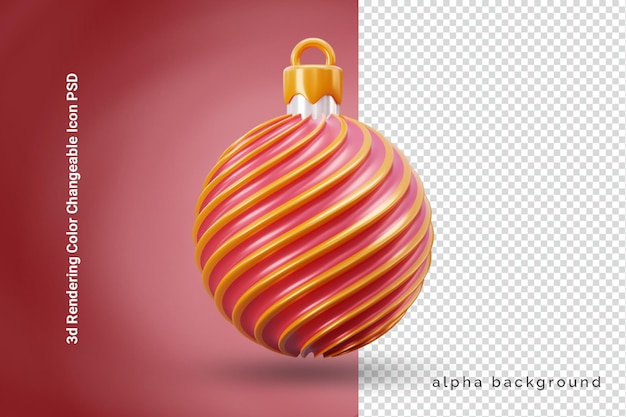 PSD bola de navidad 3d