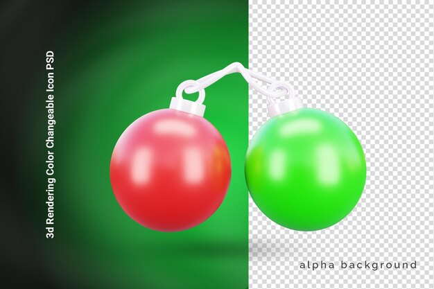 PSD bola de navidad 3d