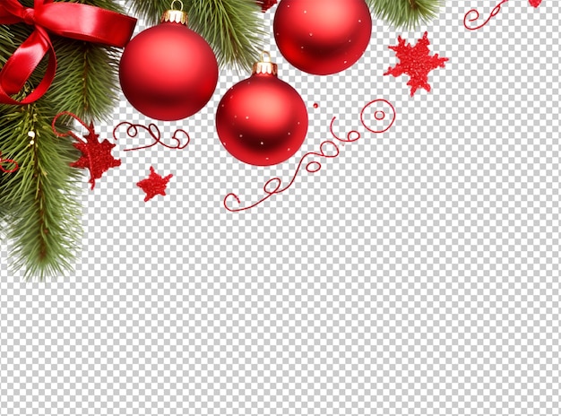 PSD bola de navidad y gif y decoración de pino