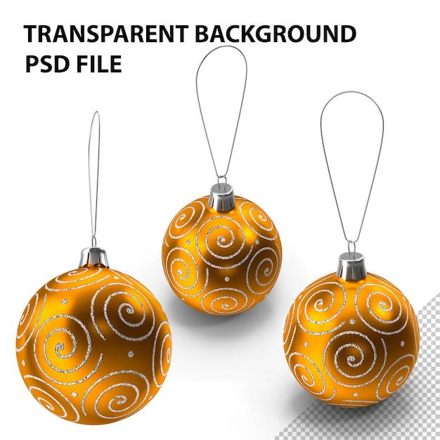 PSD bola de navidad png