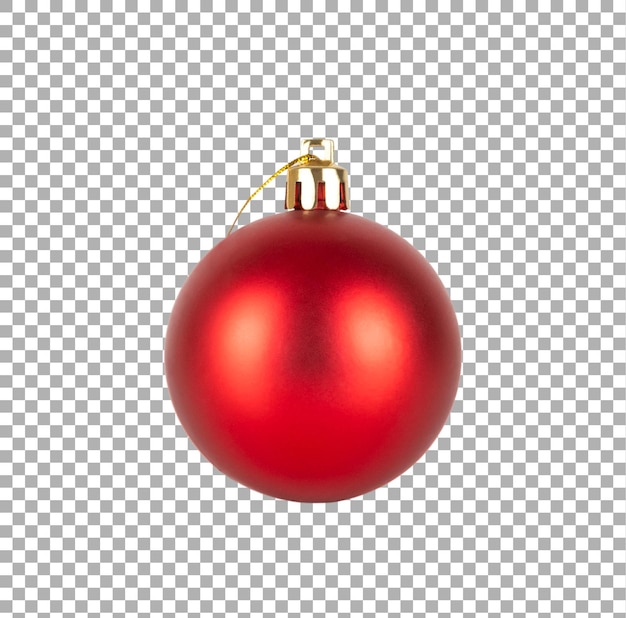 PSD bola de navidad roja aislada