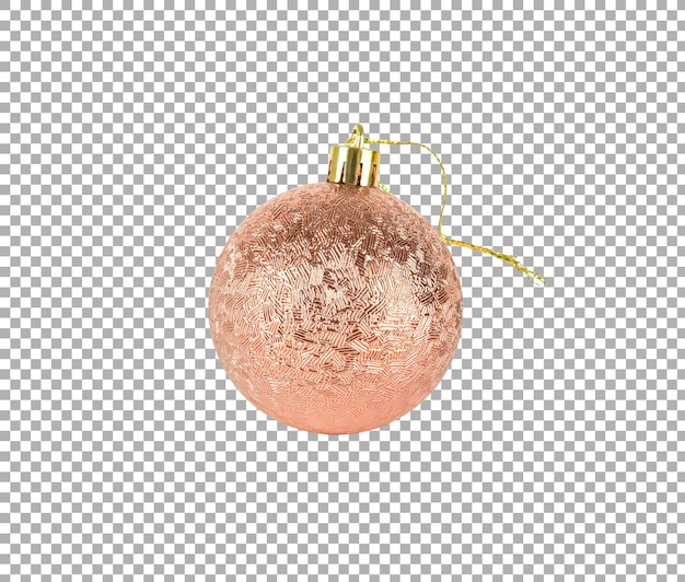 PSD bola de navidad tierna beige con patrones aislados