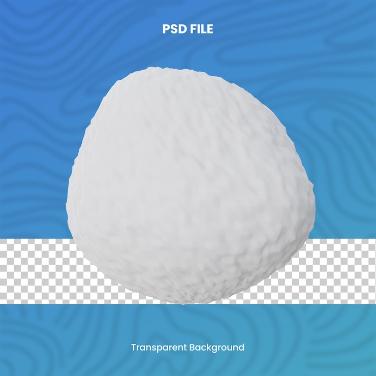 PSD bola de nieve 3d muestra el icono ilustración fondo transparente temporada de invierno