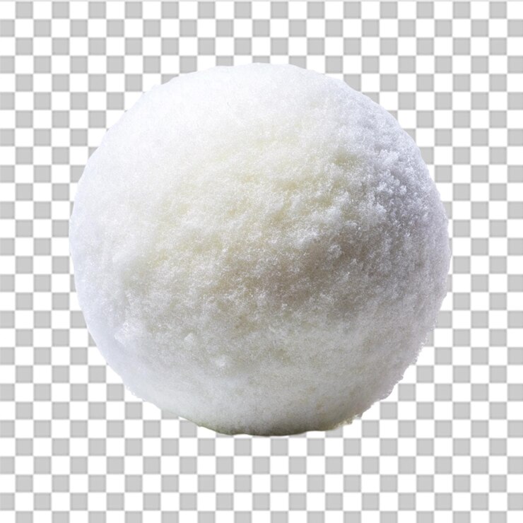 PSD bola de nieve aislada sobre un fondo transparente