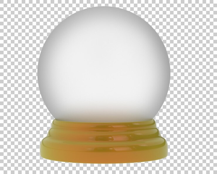 PSD bola de nieve vacía sobre fondo transparente ilustración de renderizado 3d