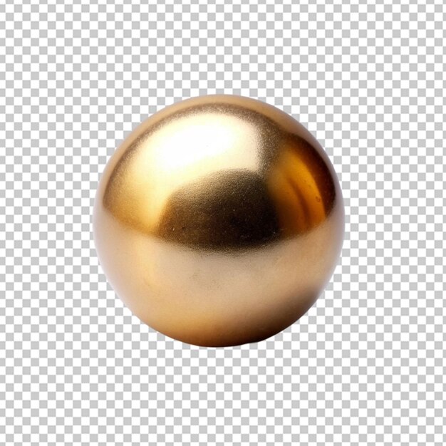 PSD bola de oro cromo brillante con resplandor y reflejo en blanco renderizado en 3d