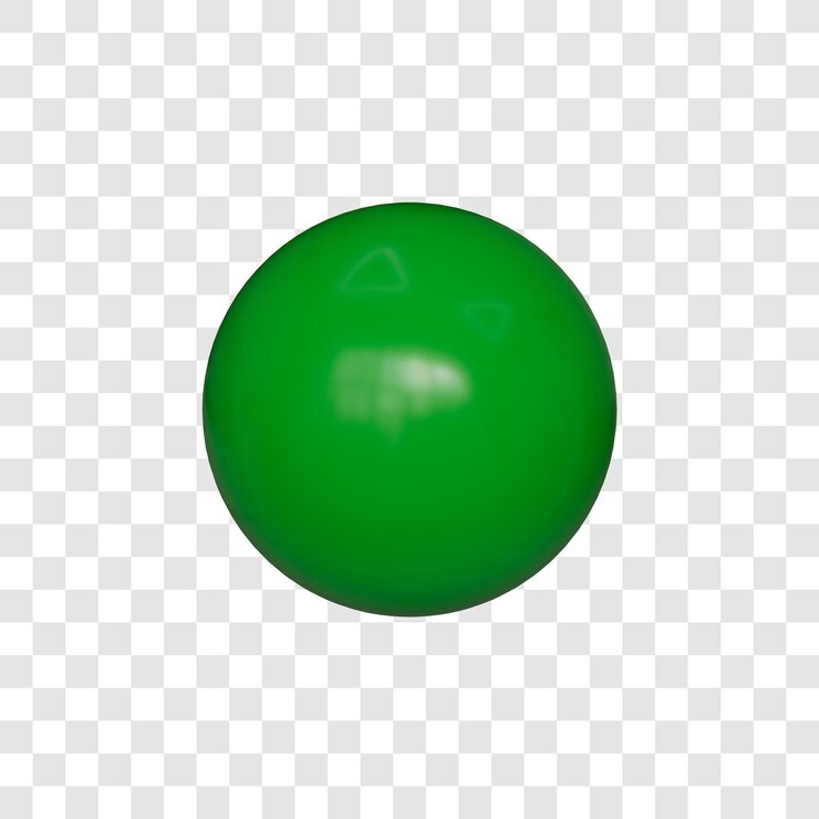 PSD bola redonda verde isolada sobre um fundo transparente