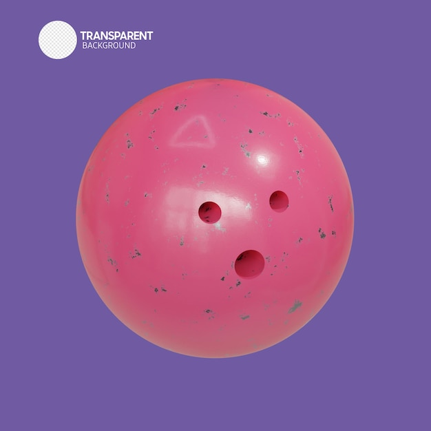 Una bola rosa con la palabra transparente