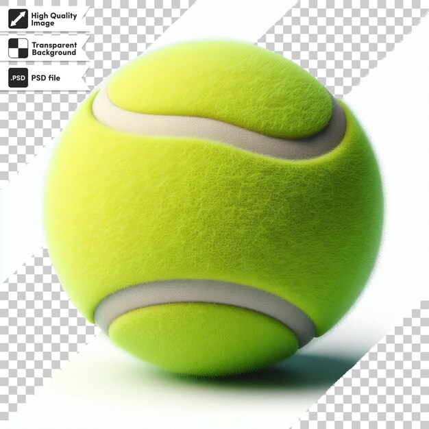 PSD bola de tenis psd en fondo transparente con capa de máscara editable