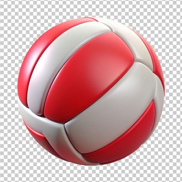PSD bola de voleibol blanca de fondo transparente