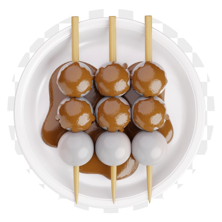 PSD bolachas de carne en salchichas con salsa de chocolate