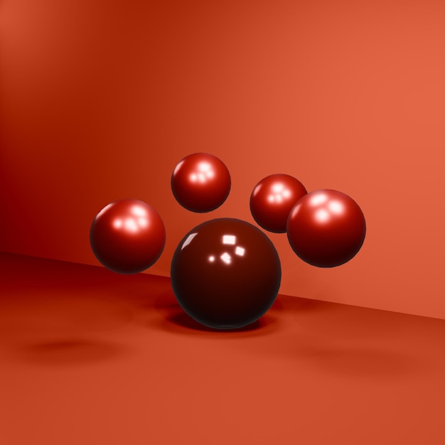 bolas abstractas renderización en 3D