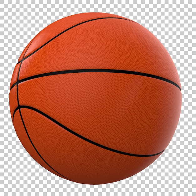 Bolas de basquete na ilustração de renderização 3d de fundo transparente