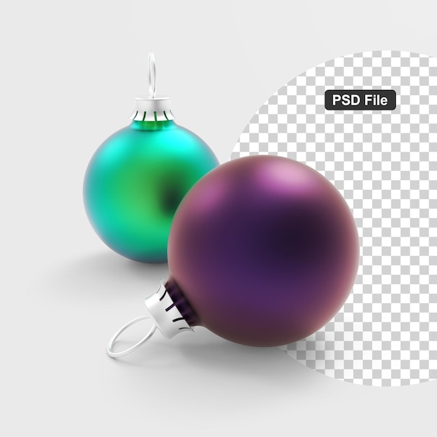 Bolas de ornamentação de Natal