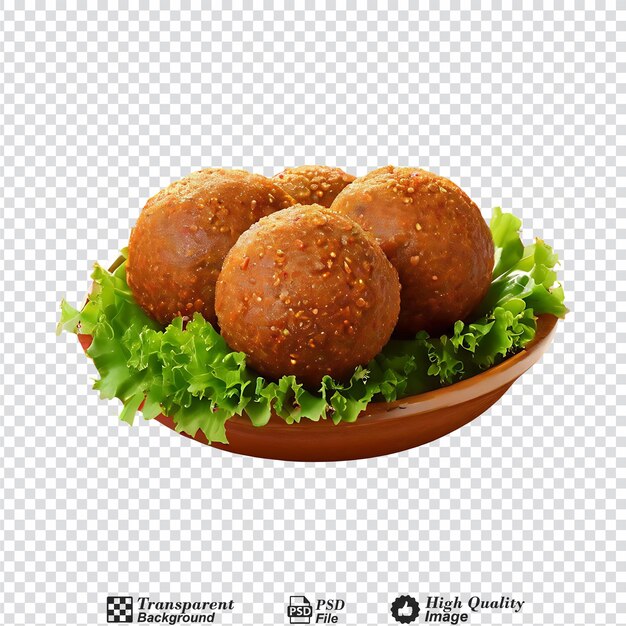 PSD bolas de falafel aisladas sobre un fondo transparente