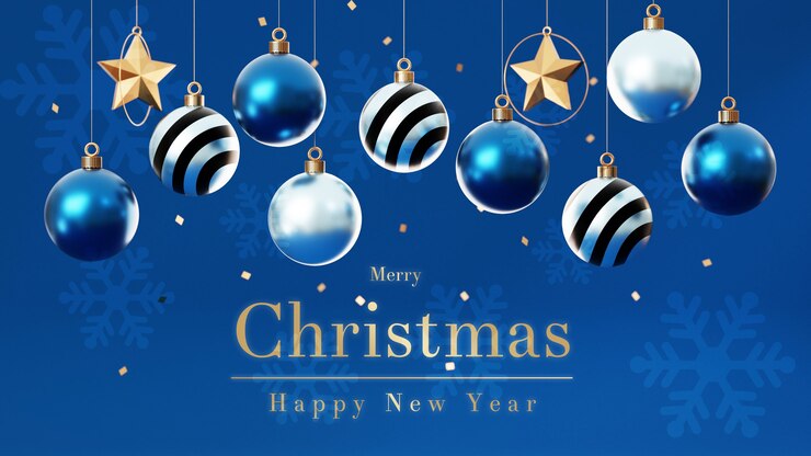 PSD bolas de navidad 3d con árbol de navidad