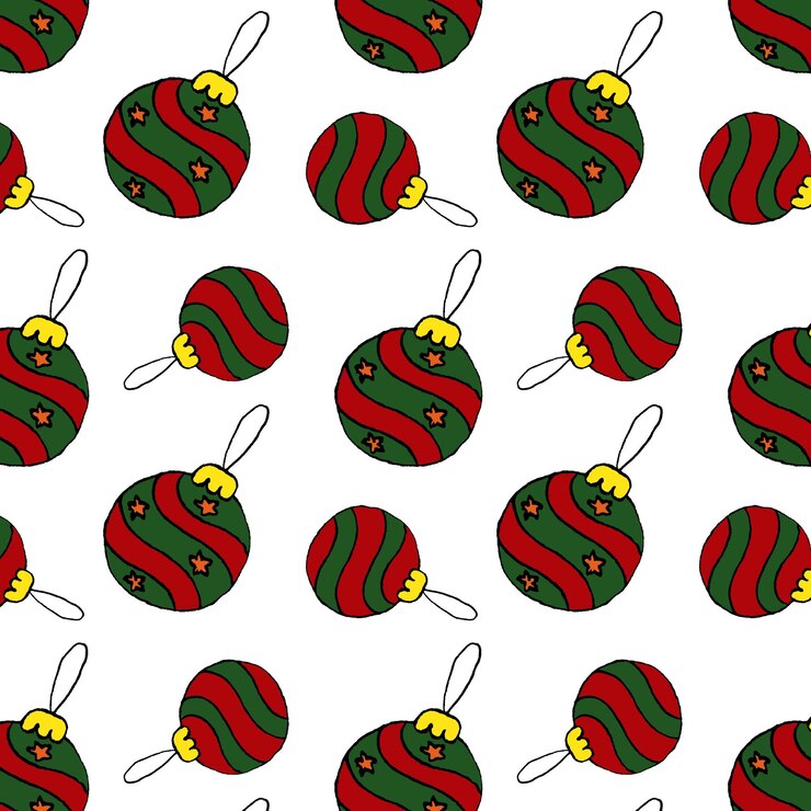 PSD las bolas de navidad repiten el patrón