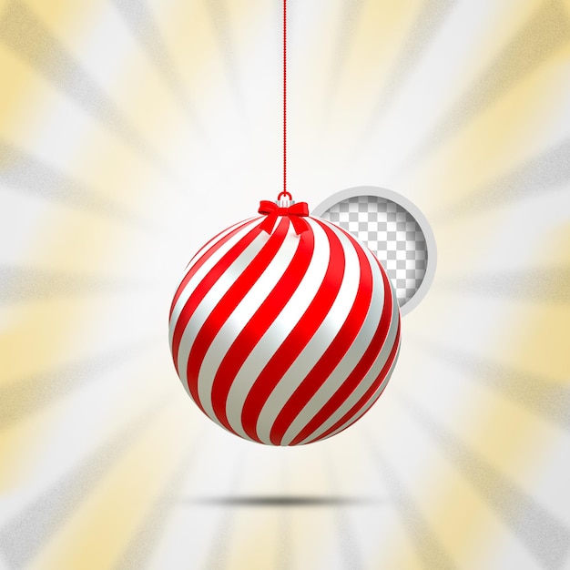 Bolas realistas de Navidad en 3D Feliz Navidad y próspero año nuevo Bolas festivas en 3D