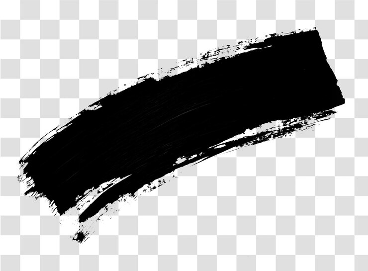 PSD bold black brushstroke pattern png transparent artistic design stock photo