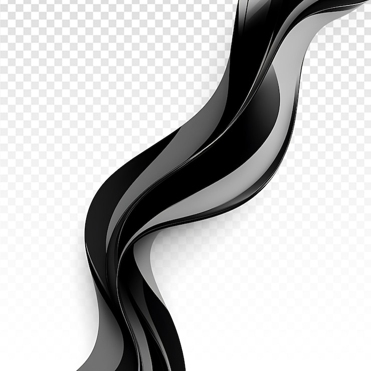 PSD bold black curve underline on white background