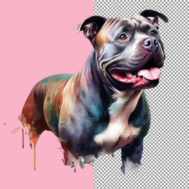 PSD bold_pitbull_brushstrokespng