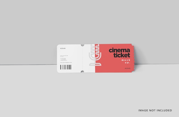 Boleto de tarjeta de papel para maqueta de entrada al evento