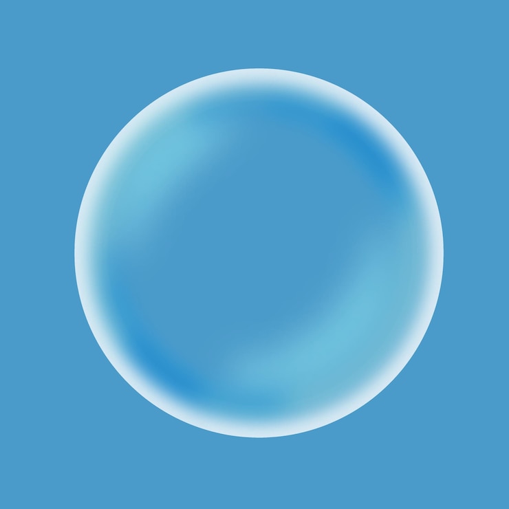 Bolha de sabão em fundo azul