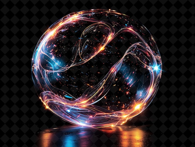 PSD bolha fluorescente pulsante esférica png com cores brilhantes uma cor de néon da moda fundos y2k