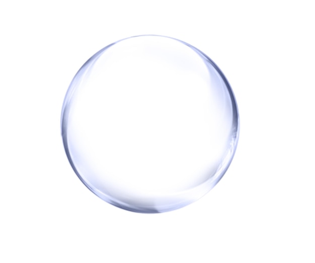 Bolhas de ar brancas realistas com reflexo isolado em transparente
