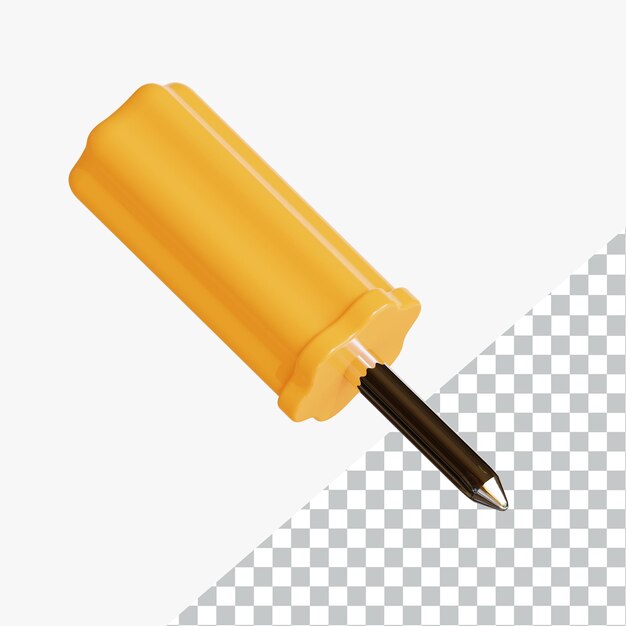 un bolígrafo amarillo está abierto a un objeto amarillo