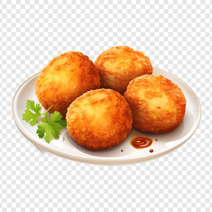 PSD bolinho de bacalhau aislado sobre un fondo transparente