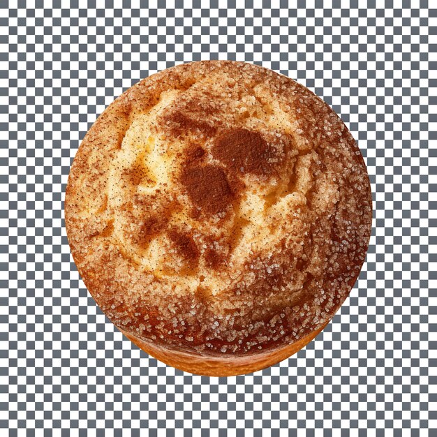 PSD bolinho de snickerdoodle recém-assado isolado em fundo transparente