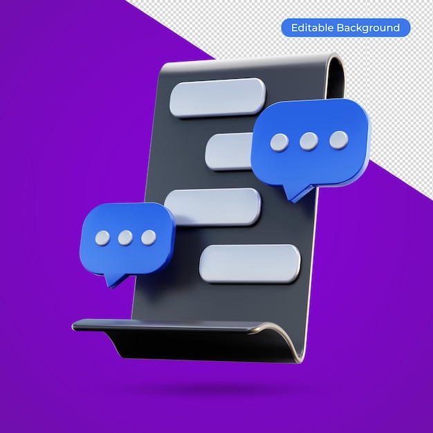 Bolla di messaggio blu con ricevuta di pagamento