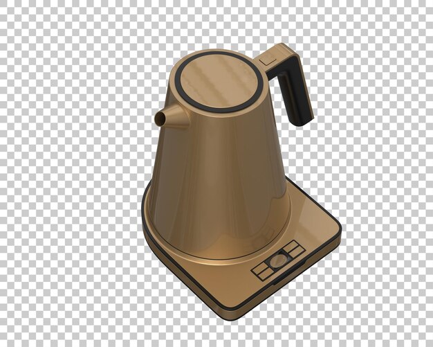 Bollitore isolato su sfondo trasparente 3d rendering illustrazione