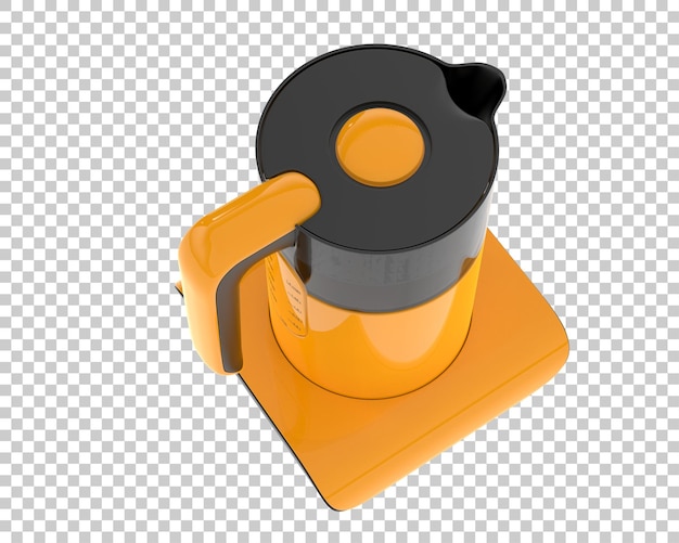 Bollitore isolato su sfondo trasparente 3d rendering illustrazione