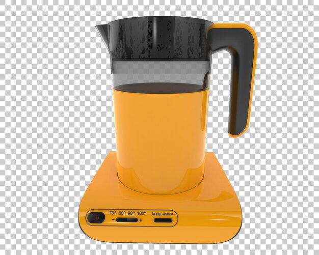 Bollitore isolato su sfondo trasparente 3d rendering illustrazione