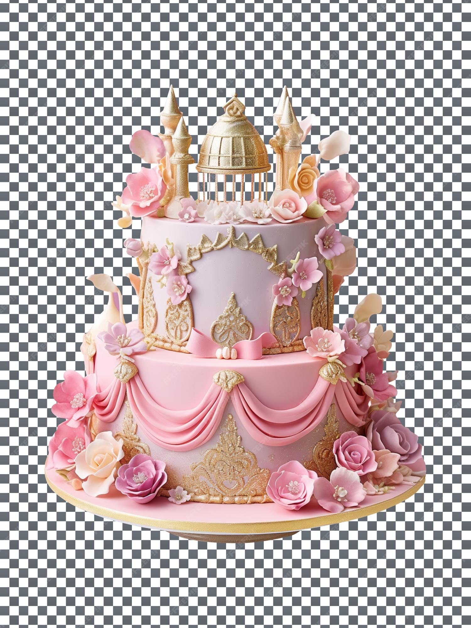 Bolo tema princesa pink - Thaty Sweet Cakes