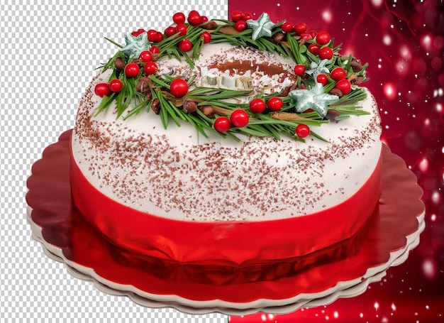 PSD bolo de natal com decoração